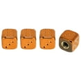 thumbnail image 1 of Tapones decorativos para válvula de neumático naranja, cubiertas de polvo de válvula de neumático 7x16mm, plástico cobre, 4 piezas, 1 of 7