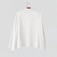 thumbnail image 3 of INCERUN Men Shirt Solid Color Lapel Long Sleeve Button Irregular Shirts For Man Streetwear Fashion Casual Tops, 3 of 6