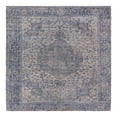 thumbnail image 3 of Unique Loom Chenille Jute Collection Area Rug - Amba (7' 10" Square Blue/Ivory), 3 of 6