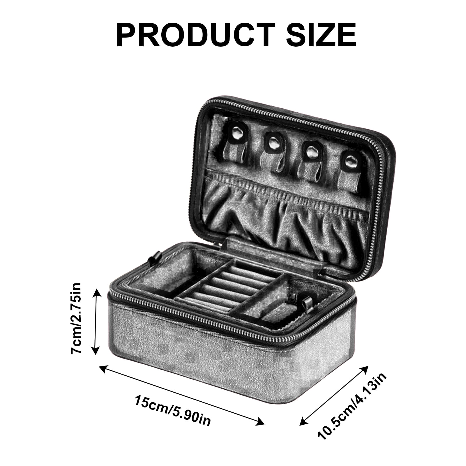 Travel Display Box Jewelry Storage Box Elegant Jewelry Case Jewelry Organizers for Earring Rings Necklace