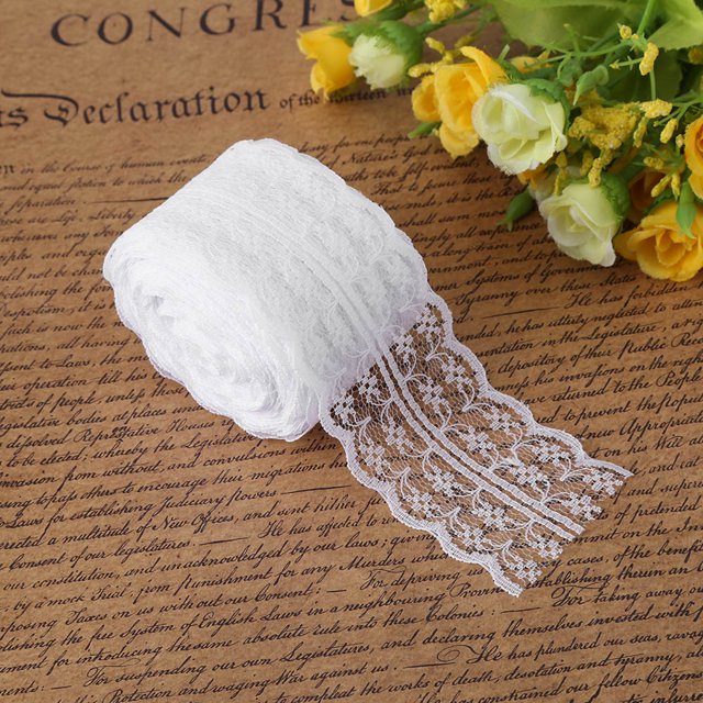 Greensen 10 m/Roll 4.5CM Width Lace Ribbon DIY Decorative Lacework for Wedding Birthday Christmas,Wedding Decorative,Lace Ribbon