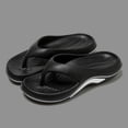 thumbnail image 7 of GPOECD Women's Summer Slide Sandals Comfortable Thick Sole Flip Flops Outdoor Beach Travel Toe Post Slippers Casual Wear With Jeans Black,10, 7 of 7
