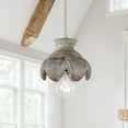 thumbnail image 1 of TOMIYA Wood Hanging Lights Plug in Cord, 1 Light Brown Dimmer Vintage Swag Pendant Light 11.5FT, 1 of 7