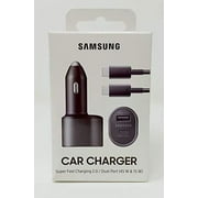 SAMSUNG Super Fast Dual Car Charger 45W+15W Two Ports EP-L5300XBEGWW Black