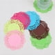 thumbnail image 3 of melotizhi Lace Flower Doilies Silicone Coaster Tea Cup Mats Pad Insulation Placemat LAU, Pink, 3 of 6