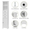 thumbnail image 5 of EUROCO Bathroom Storage Cabinet,Wood Linen Cabinet, Narrow Tall Cabinet Storage Tower with Adjustable Shlef,Door and 3 Drawers,Painted Finish, White, 5 of 7