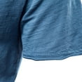 Mens Fashion Casual Solid Color Cotton V Neck Short Sleeve T Shirt Top