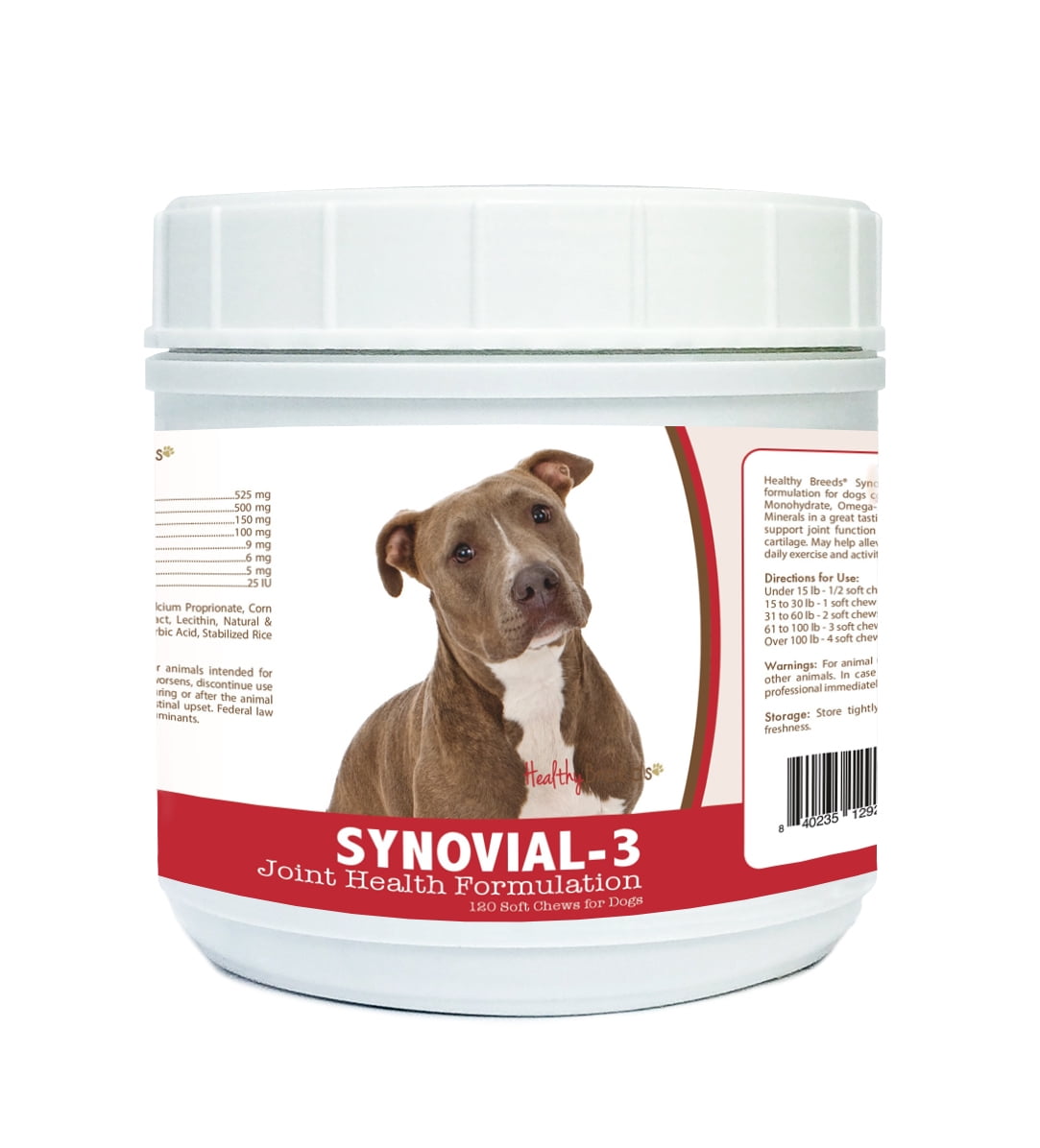 Healthy Breeds Synovial3 Dog Hip and Joint Supplement for Pit Bull
