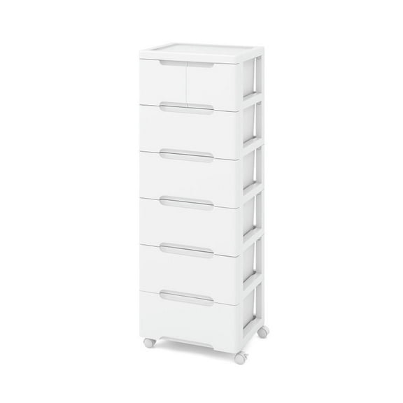 GVN Dressers & Chests,Rolling Storage Cabinet with Universal Wheels and 5/6/7 Drawers-7-Drawer