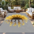 thumbnail image 2 of Yellow Sunflowers Outdoor Rug for Patio/Deck/Porch, Non-Slip Large Area Rug 4 x 6 Ft, Floral You Are My Sunshine Grey Quotes Indoor Outdoor Rugs Washable Area Rugs, Camping Rug Carpet Runner, 2 of 8