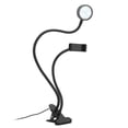 thumbnail image 3 of Lámpara LED plegable con clip, de alto brillo, para tatuajes, ajustable, para decoración de uñas (negra), 3 of 14