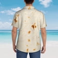 thumbnail image 4 of Fotbe Pita Tortilla Camisa Hawaiana para Hombre Unisex – Camisa Casual de Verano con Botones de Manga Corta de Algodón y Lino,3X-Large, 4 of 7
