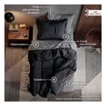 thumbnail image 3 of Set Edredón Individual + Funda De Almohada + Sábanas 5 Pzas Real Textil Nego - Gris, 3 of 8