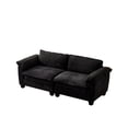 thumbnail image 3 of Living Room Furniture Big Loveseat Luxury Couch with Soft Chenille Upholstered Sofa (Black), 3 of 11