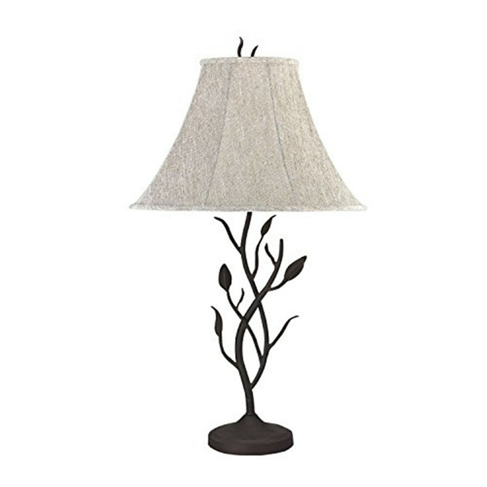 33" Height Metal Table Lamp in White,FinishBlack