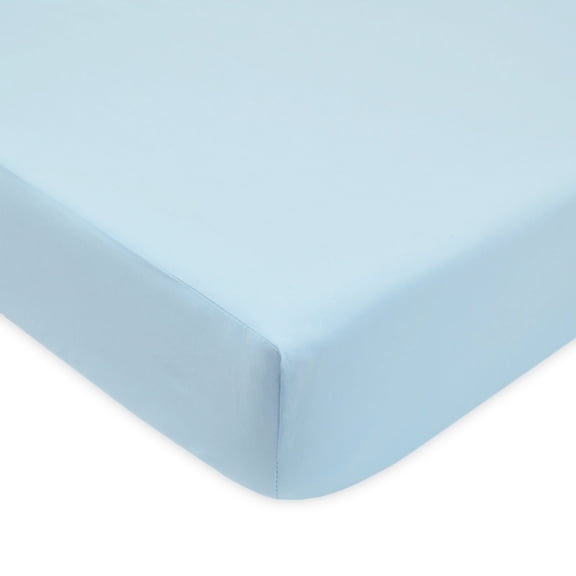 American Baby Company Classic Blue Polyester, Microfiber Fitted Sheets, Crib Bed