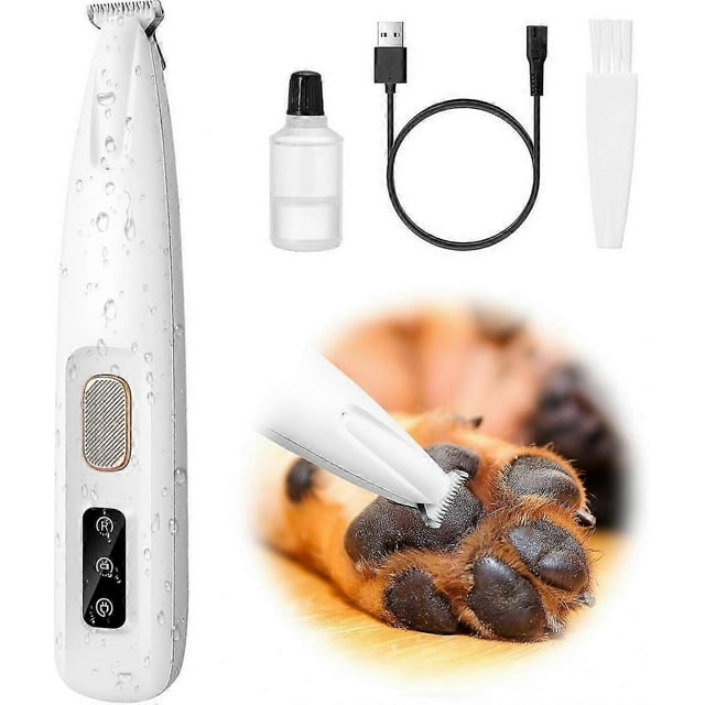 Tondeuse pour Pattes de Chien, Lame Améliorée de 18 mm Étanche Tondeuse Micro Précision pour Animaux, Tondeuses Électriques pour Toilettage de Chiens, Rasoir à Poils Rechargeable pour Pattes