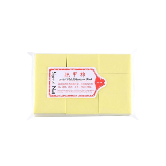 Minnieouse 600 unids/set removedor de esmalte de uñas de algodón reemplazo portátil limpieza de manicura para el hogar almohadilla de Arte de uñas Amarillo