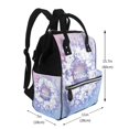 thumbnail image 2 of Balery Round Snow Merry Christmas Mummy Backpack - Waterproof Twill Canvas, Large Capacity Diaper Bag with Multiple Pockets and Adjustable Straps, 2 of 6