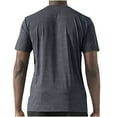 thumbnail image 6 of ohmzyzo Men's Short Sleeve T-Shirts Quick Dry Moisture Wicking Athletic Tee Tops Breathable Solid Color Tees Gym Sports Shirts for Big & Tall Dark Gray M, 6 of 7