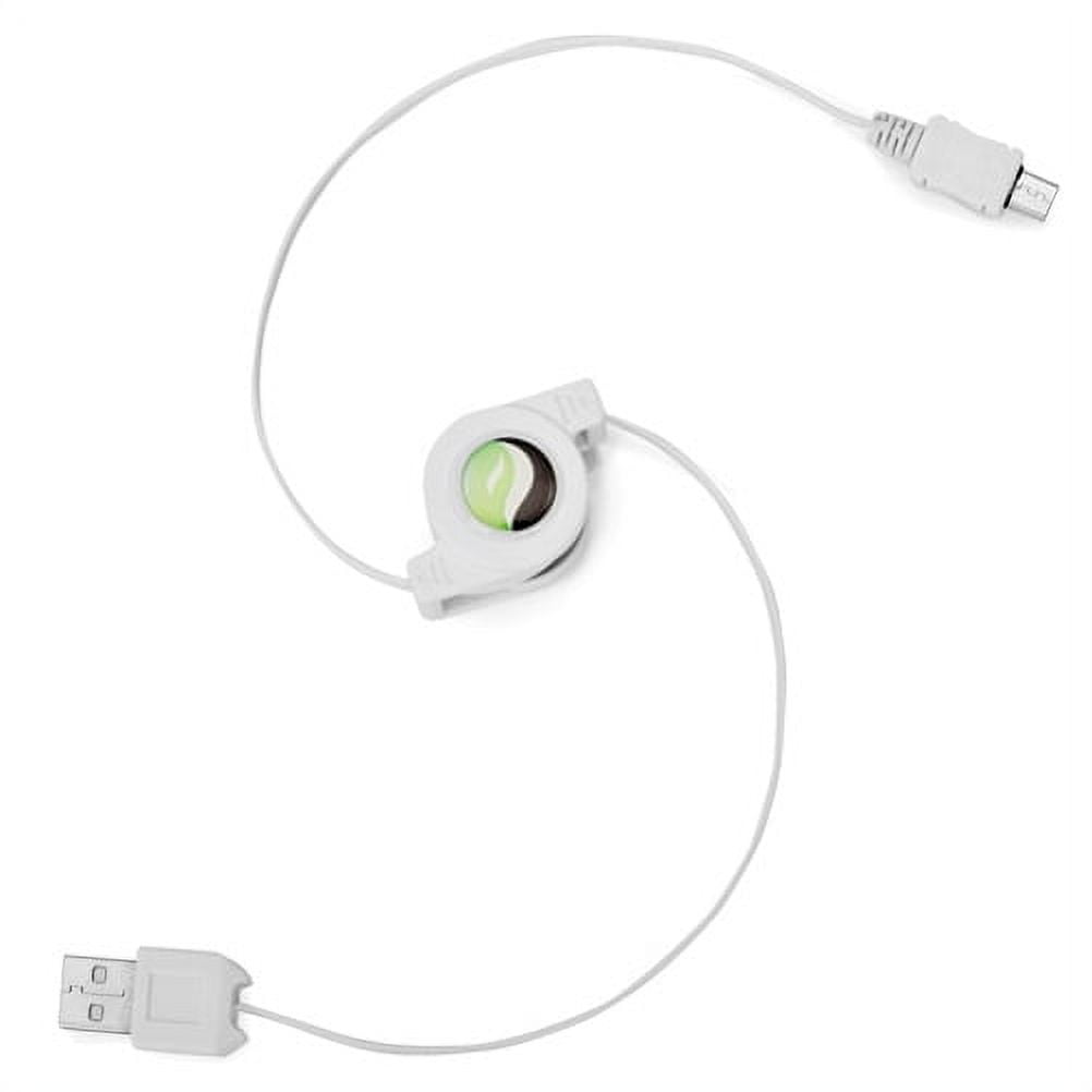 Retractable USB Cable w Adaptive Fast Home Charger Y1R for Motorola Moto E4 PLUS G6 Play G4 Play E5 Play E LTE, Google Nexus 6, DROID MAXX 2 - Nokia 6, 2 V - Samsung Galaxy Stardust Sol Sky