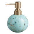 thumbnail image 1 of Dispensador de jabón de cerámica de 295 ml (10 oz), dispensador de champú y loción reutilizable con bomba. Azul claro, 1 of 8