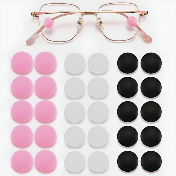 GJX 2026 New 10 Pairs Silicone Anti-Slip Eyeglass Ear Grips - Lightweight Glasses Retainer for Spectacles, Sunglasses, Reading Glasses for Sports, Running, Cycling, Work, Travel