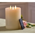 thumbnail image 2 of Candle Light 3-Wick 5 x 6.5" Wax Pillar with Remote by Valerie in Ivory, 2 of 2
