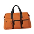 thumbnail image 3 of Bolsa de gimnasia Bolsa de lona para hombres multipropósito, liviano con bolsillo de bolsillo portátil de semanario para el gimnasio de entrenamiento Naranja, 3 of 8