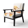 thumbnail image 3 of Designart "Vagues Abstraites en Orange Brûlé III" Chaise d'Appoint Moderne Rembourrée - Fauteuil Moderne pour Chambre, 3 of 7