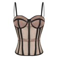 thumbnail image 3 of Women's Fashion Shapewear Mesh Top Chest Slim Fit Chest Wrap Vest Strap Top Tummy Girdle Strapless Compression Bodysuit for Women Conductive Garments Waist Trainer in A Bottle Sweat Neoprene Waist, 3 of 4