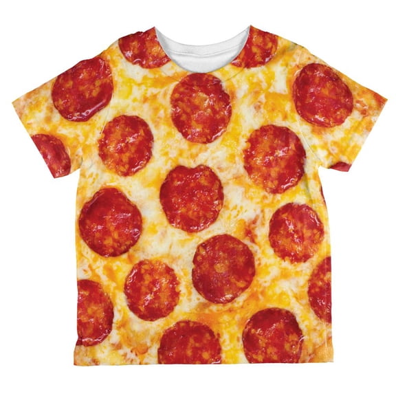 Pepperoni Pizza All Over Toddler T Shirt Multi 4T