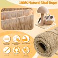 thumbnail image 3 of Cuerda de sisal para árbol de gatos - 5 mm x 50 m - Cuerda de sisal natural - Cuerda de cáñamo para árbol de gatos - Accesorio para gatos - Manualidades - Decoración del hogar, 3 of 5