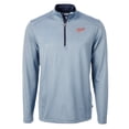 thumbnail image 2 of Men's Cutter & Buck Light Blue Dayton Flyers Big & Tall Virtue Eco Pique Micro Stripe Recycled Quarter-Zip DryTec Top, 2 of 3