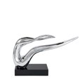thumbnail image 2 of Silver Abstract Wavy Sculpture, 2 of 3