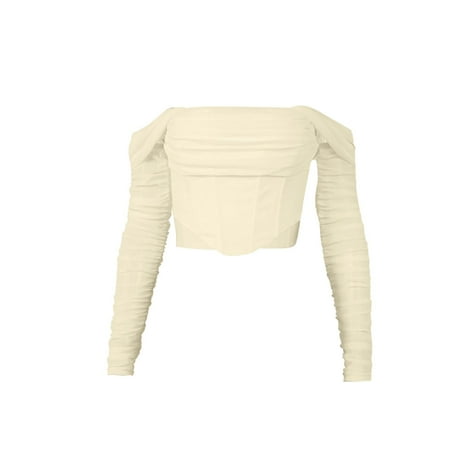 

GWAABD Tight Crop Tops American Clothing Crop Top Vintage T Shirt Women Plus Size Corset Off The Shoulder See Through Fashionable Tops