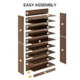 thumbnail image 2 of Fnova 70.87"H Tall Storage Shelf, Modern Freestanding Wooden Bookshelf with 8 Adjustable Shelves, Large Open Bookcase Display Organizer for Living Room, Bedroom, Home Office, Brown, 2 of 20