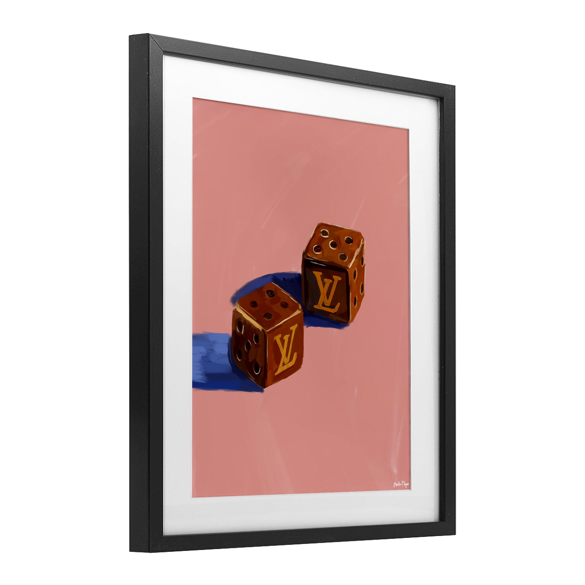 Stupell Industries Fashion Brand Dice Black Framed Print Under Glass, design by Amelia Noyes