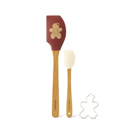 Thyme & Table 3-Piece Spatula & Cookie Cutter Set - Gingerbread Woman