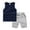 H03-Navy, variant on HCNTES Boys Athletic Shorts Set 2 Pcs Short Sleeve Boys T-Shirts & Stretchy Athletic Youth Boy Basketball Football Clothes Kids Boys Summer School Outfit Set(H03-Black,4-5 Years)