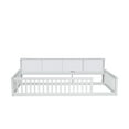 thumbnail image 4 of Euroco Wood Twin XL Floor Bed, Low Profile Daybed with Storage Shelves and USB Charging Station, White, 4 of 12