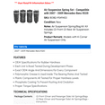 thumbnail image 2 of Air Suspension Spring Set - Compatible with 2007 - 2009 Mercedes-Benz R320 2008, 2 of 2