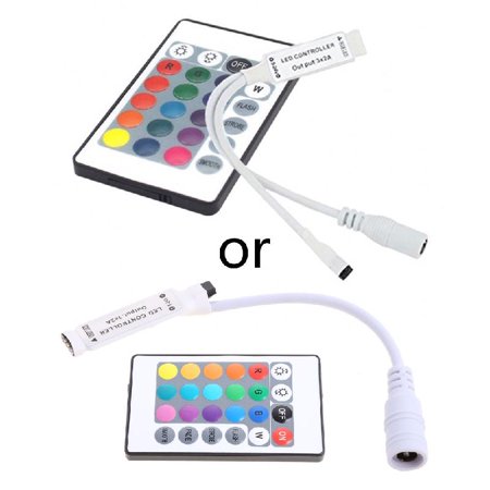 24 Keys Remote Controller for IR RGB Led Strip DC12V Strip Light Controller for Case Convenient Remote Control