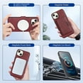thumbnail image 3 of Dteck for iPhone 15 Case Detachable Wallet Case with Card Holder, 3 in 1 PU Leather Flip Folio with RFID Blocking Stand Shockproof Phone Cover,Red, 3 of 7