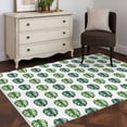 thumbnail image 3 of Tropical Leaves Area Rugs 4'x6', Washable Small Throw Rugs for Office Bathroom, Boho Green Palm Monstera Leaf Botanical Indoor Outdoor Rug Non-Slip Low Pile Carpet Runner Reversible Floor Mats, 3 of 8