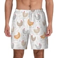 thumbnail image 3 of Uemuo Funny Chicken Pattern Mens Swim Trunks Quick Dry Board Shorts with Mesh Lining, Stretch Beach Shorts Quick Dry No-Chafing Board Shorts-XX-Large, 3 of 9