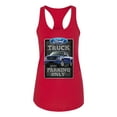 thumbnail image 2 of Ford Truck Parking Only Sign Gift for Owners of Ford Trucks | Womens Cars and Trucks Jersey Racerback Tank Top, Red, Medium, 2 of 3