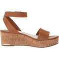 thumbnail image 2 of Franco Sarto Womens Presley Platform Wedge Sandal Tan Brown Leather 7.5M, 2 of 5