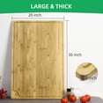 thumbnail image 2 of AOILE 30" x 20" Carbonized Bamboo Cutting Boards, 0.8" Thick Rectangle Cutting Board for kitchen, Homes & Garden, 2 of 9