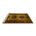 thumbnail image 2 of Ahgly Company Machine Washable Indoor Round Persian Yellow Traditional Area Rugs, 4' Round, 2 of 4